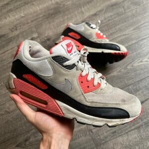 Cooked Vintage 2010 Nike Airmax 90 Grey Red Infrared